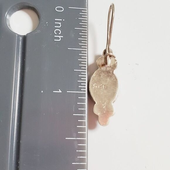 Vintage Sterling Silver Earrings with Lapis Lazuli - Picture 5 of 5